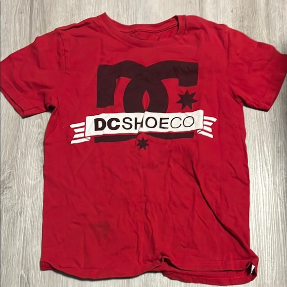 DC Red Short Sleeve Tee with Iconic Logo - Picture 1 of 1